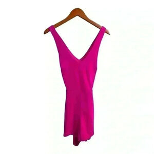 Celebrity Sky pink shorts romper size small.